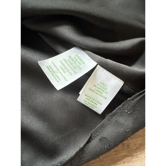 Lilly Pulitzer Cleme Black Silk Dress Onyx Metallic Chiffon Size 0 - Picture 7 of 10